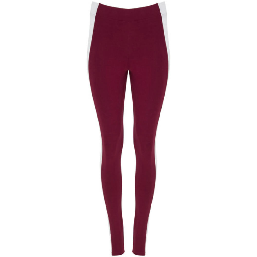 AGIA LEGGINGS S/XXL BURGUNDY/WHITE