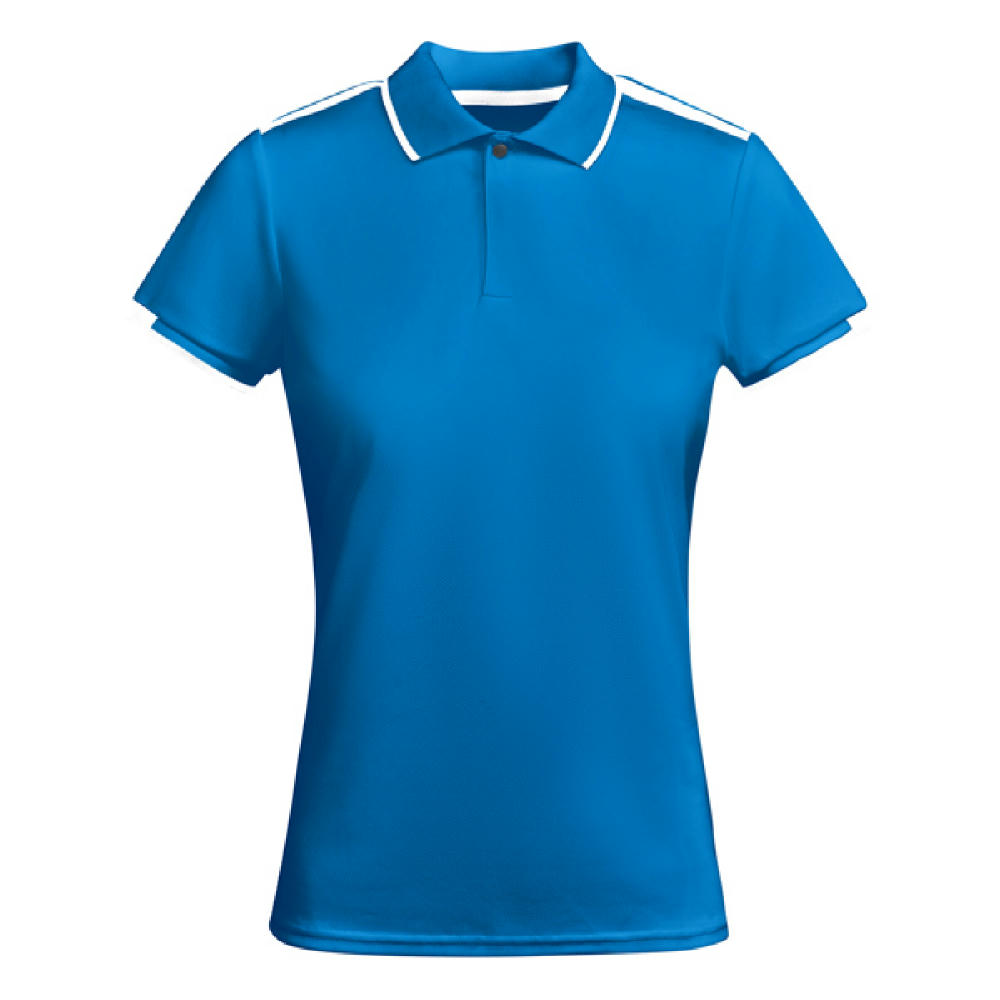 TAMIL WOMAN POLO SHIRT S/S ROYAL BLUE/WHITE