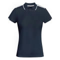 TAMIL WOMAN POLO SHIRT S/S NAVY BLUE/WHITE