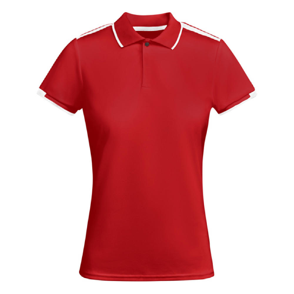 TAMIL WOMAN POLO SHIRT S/S RED/WHITE