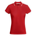 TAMIL WOMAN POLO SHIRT S/S RED/WHITE