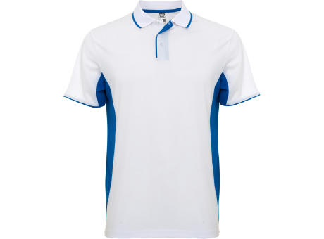 POLO-SHIRT MONTMELO S/XL WEISS/ROYAL BLAU