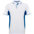 POLO-SHIRT MONTMELO S/S WEISS/ROYAL BLAU