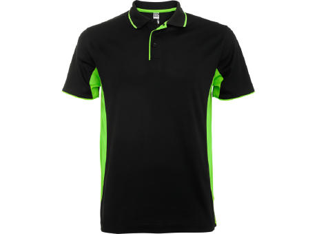 POLO-SHIRT MONTMELO S/XXL SCHWARZ/LIMETTE