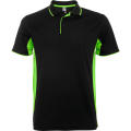 POLO-SHIRT MONTMELO S/S SCHWARZ/LIMETTE