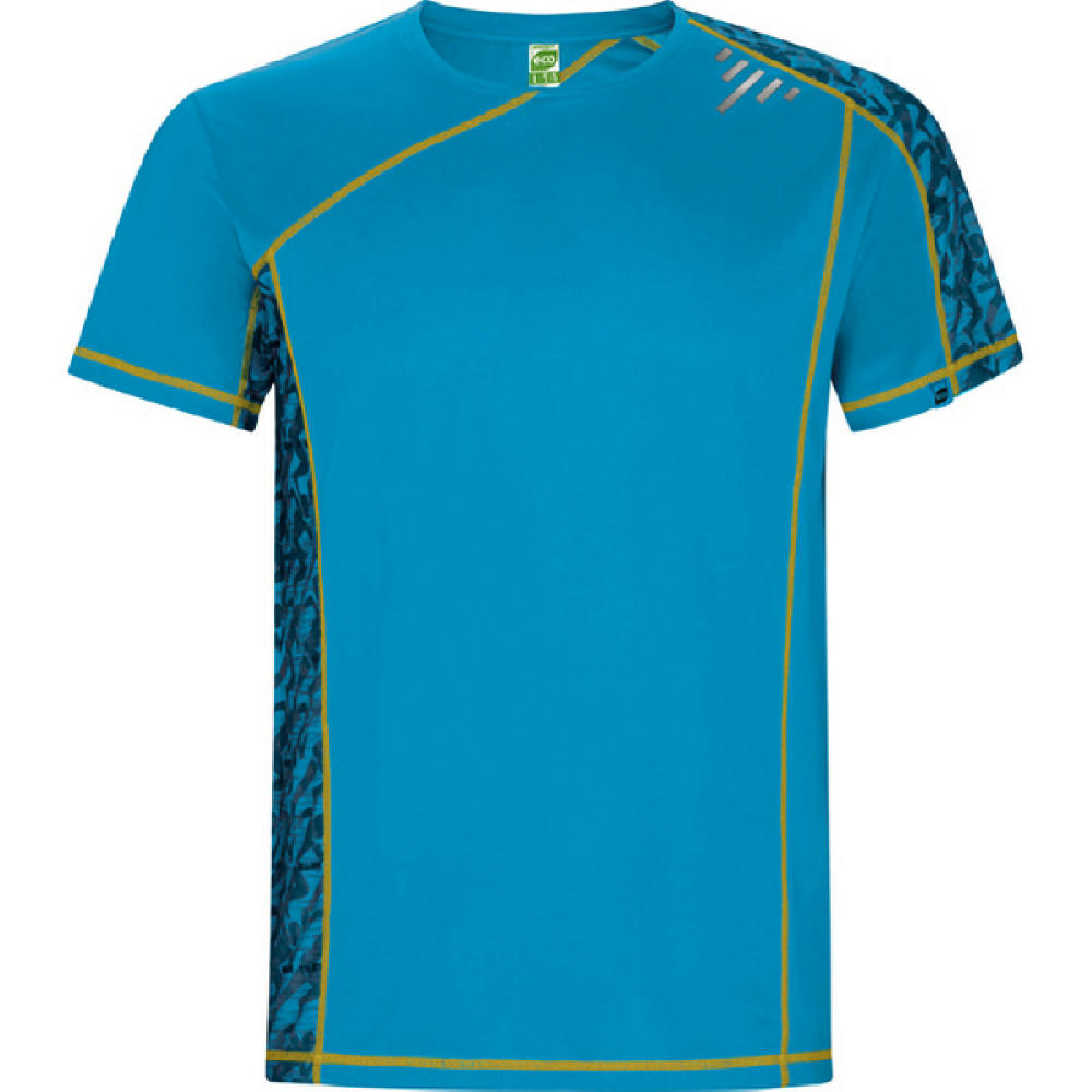 SOCHI T-SHIRT S/L TURQUOISE RUN PRINT