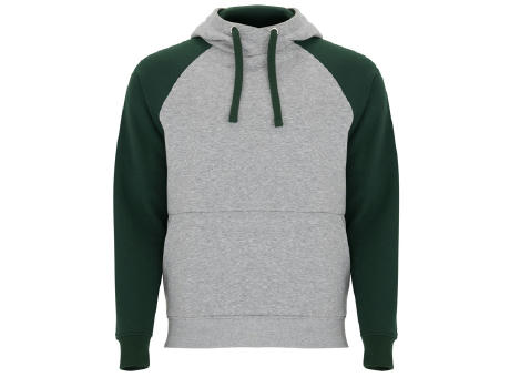 BADET SWEATSHIRT S/S HEATHER GREY/BOTTLE GREEN