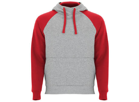 BADET SWEATSHIRT S/S HEATHER GREY/RED