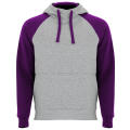 BADET SWEATSHIRT S/XS HEATHER GREY/PURPLE