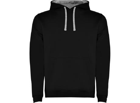 URBAN HOODED SWEATSHIRT S/3XL BLACK/HEATHER GREY