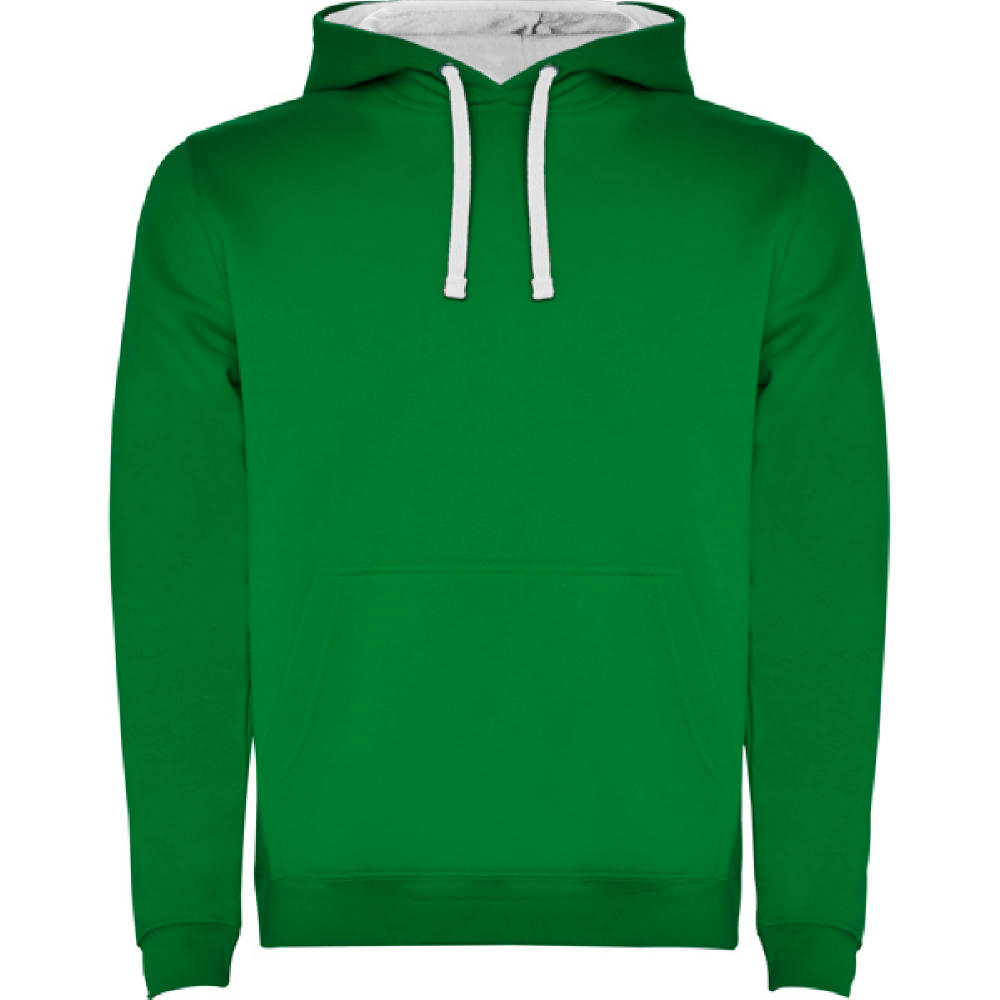 URBAN HOODED SWEATSHIRT S/3/4 KELLY GREEN/WHITE