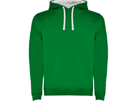 URBAN HOODED SWEATSHIRT S/3XL KELLY GREEN/WHITE