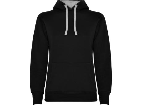 HOODIE URBAN WOMAN S/XXL SCHWARZ/GRAUMELIERT GRAUMELIERT