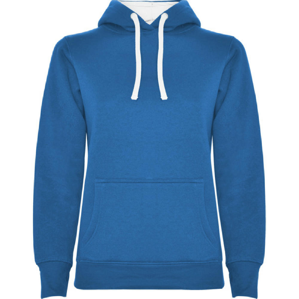 URBAN WOMAN HOODED SWEATSHIRT S/S ROYAL BLUE/WHITE