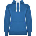 URBAN WOMAN HOODED SWEATSHIRT S/S ROYAL BLUE/WHITE