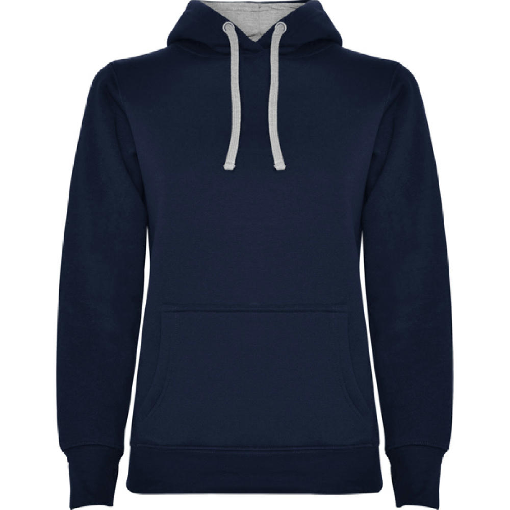 HOODIE URBAN WOMAN S/S NAVYBLAU/ GRAUMELIERT