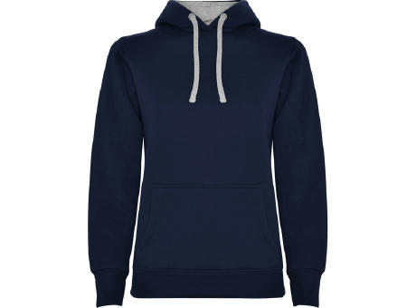 HOODIE URBAN WOMAN S/S NAVYBLAU/ GRAUMELIERT