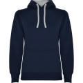 HOODIE URBAN WOMAN S/S NAVYBLAU/ GRAUMELIERT