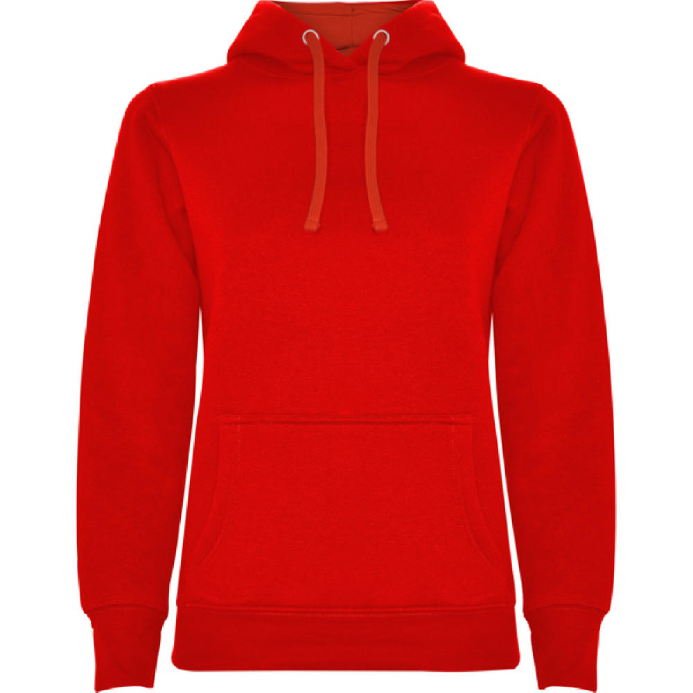 URBAN WOMAN HOODED SWEATSHIRT S/S RED