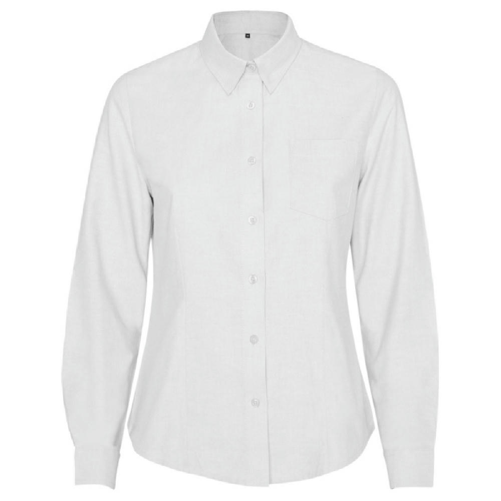 HEMD OXFORD WOMAN S/S WEISS