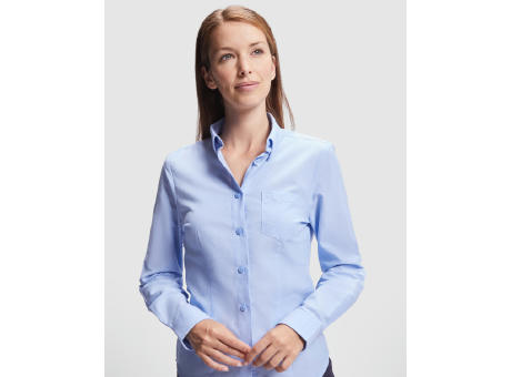 HEMD OXFORD WOMAN S/S WEISS