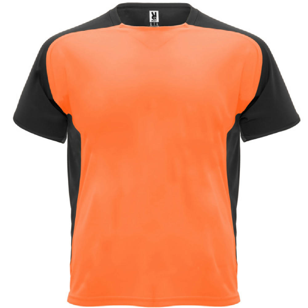 BUGATTI T-SHIRT S/S FLUOR ORANGE/BLACK