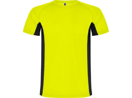 T-SHIRT SHANGHAI S/L FLUOR GELB/SCHWARZ