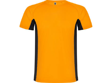 T-SHIRT SHANGHAI S/M FLUOR ORANGE/SCHWARZ