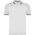 POLO-SHIRT MONTREAL S/S WEISS/NAVY BLAU