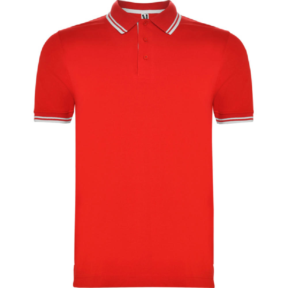 POLO-SHIRT MONTREAL S/S ROT/WEISS