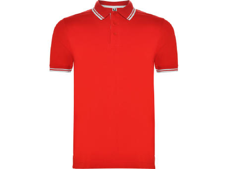 POLO-SHIRT MONTREAL S/S ROT/WEISS