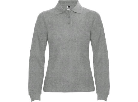 ESTRELLA WOMAN LONG SLEEVE POLO SHIRT S/S HEATHER GREY