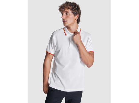 POLO-SHIRT NATION S/S WEISS