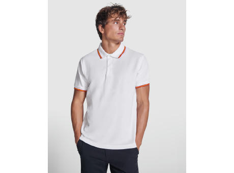 POLO-SHIRT NATION S/S WEISS