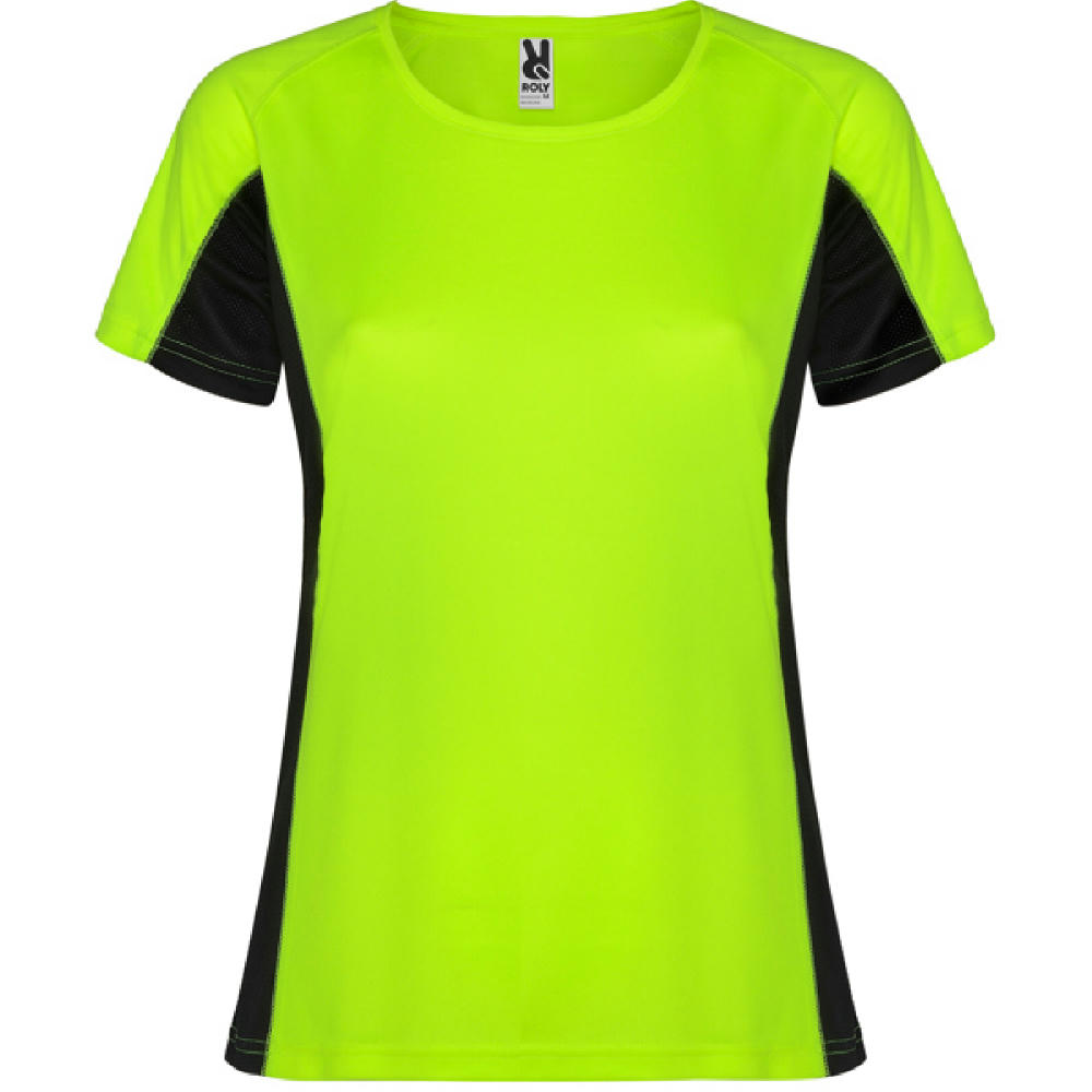 T-SHIRT SHANGHAI WOMAN S/S FLUOR GRÜN/SCHWARZ