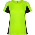 T-SHIRT SHANGHAI WOMAN S/S FLUOR GRÜN/SCHWARZ