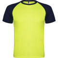 T-SHIRT INDIANAPOLIS S/S FLUOR GELB/NAVYBLAU