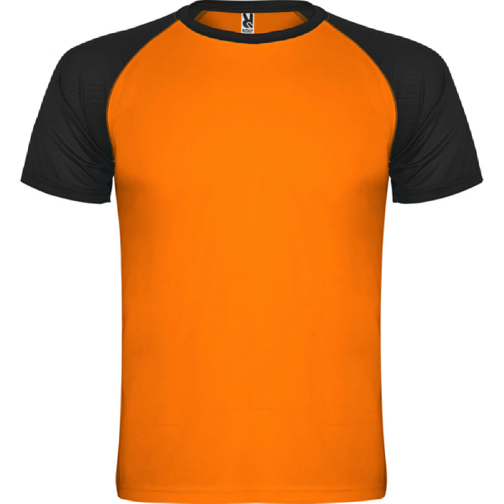 T-SHIRT INDIANAPOLIS S/S FLUOR ORANGE/SCHWARZ