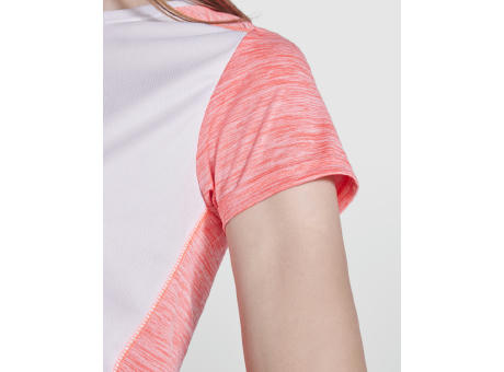 ZOLDER WOMAN T-SHIRT S/S WHITE/HEATHER FLUOR CORAL