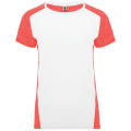 ZOLDER WOMAN T-SHIRT S/S WHITE/HEATHER FLUOR CORAL