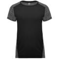 ZOLDER WOMAN T-SHIRT S/S BLACK/HEAHER BLACK