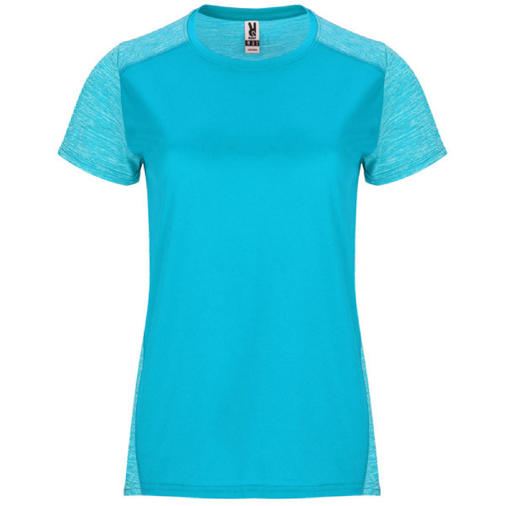 ZOLDER WOMAN T-SHIRT S/S TURQUOISE/HEATHER TURQUOISE