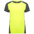 ZOLDER WOMAN T-SHIRT S/S FLUOR YELLOW/HEATHER BLACK