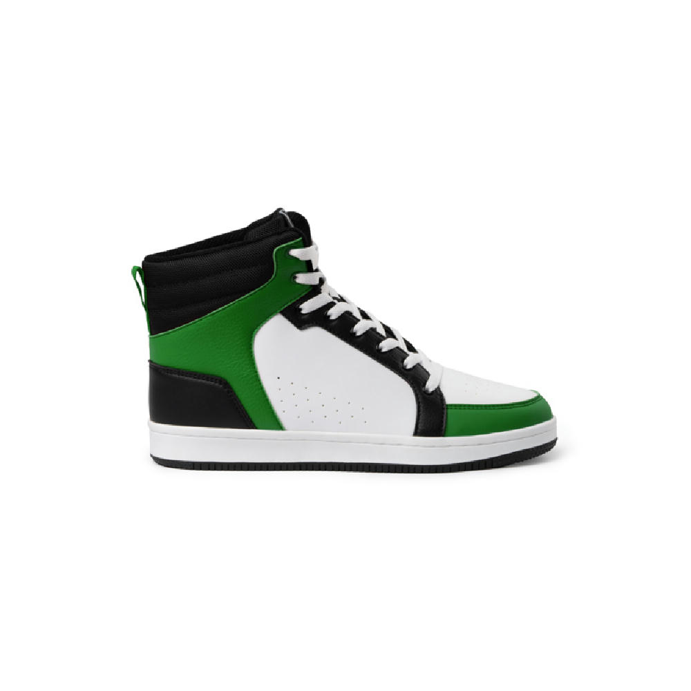 SPACE SHOES S/39 BLACK/WHITE/BOTTLE GREEN