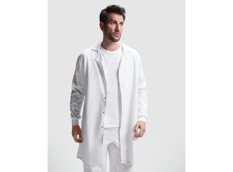 MEDERI CUFF <(>&<)> SNAPS LABCOAT S/XS WHITE