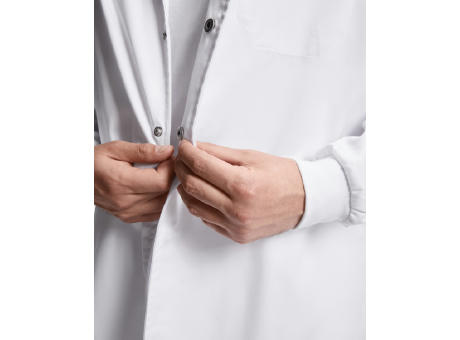 MEDERI CUFF <(>&<)> SNAPS LABCOAT S/XS WHITE