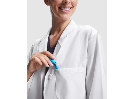 VACCINE WOMAN LABCOAT S/XS ROYAL BLUE