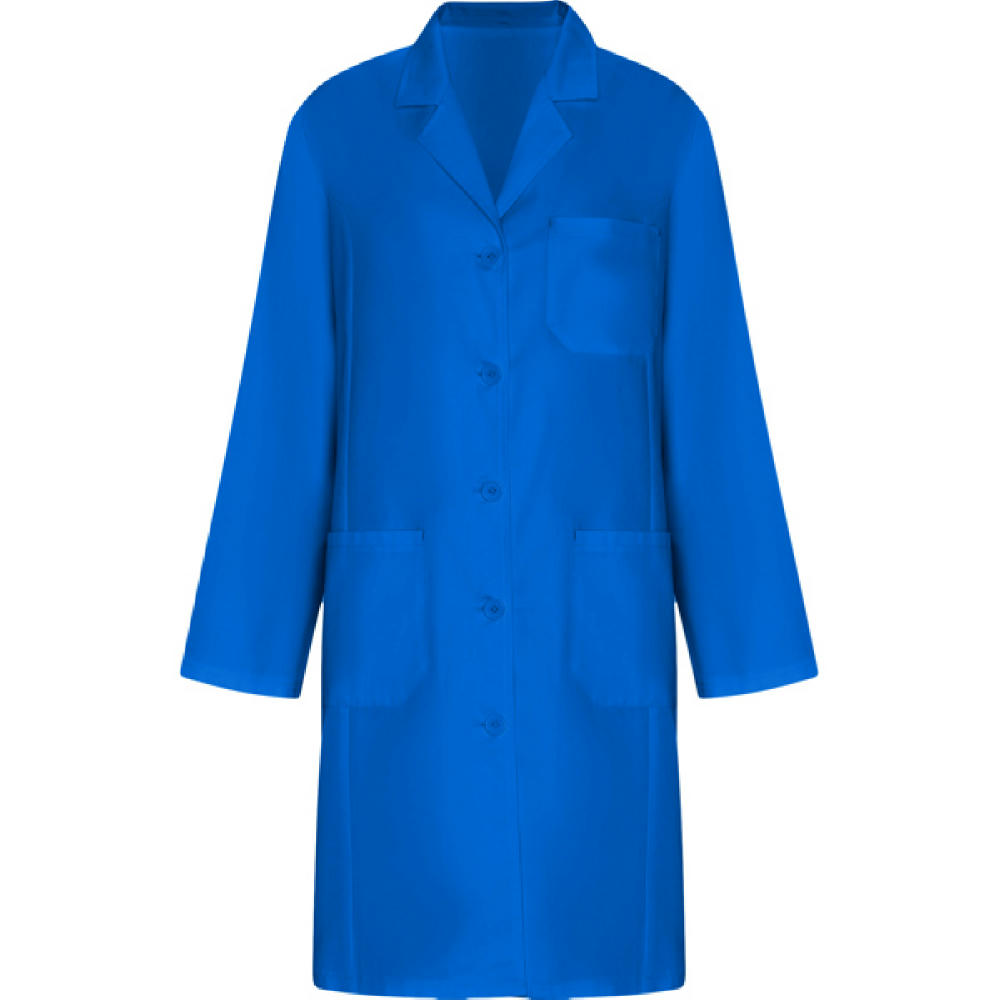 VACCINE WOMAN LABCOAT S/XS ROYAL BLUE