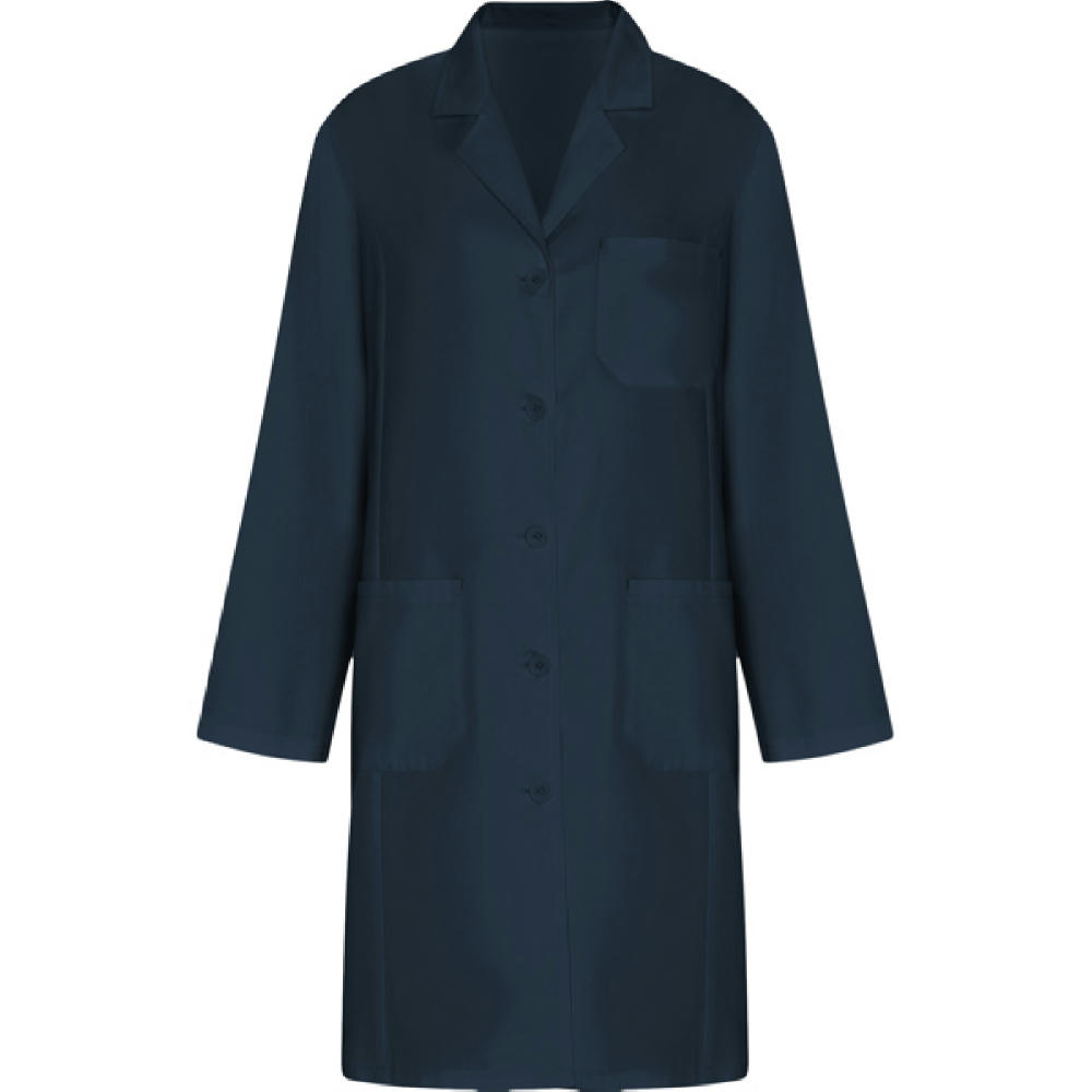 VACCINE WOMAN LABCOAT S/XS NAVY BLUE