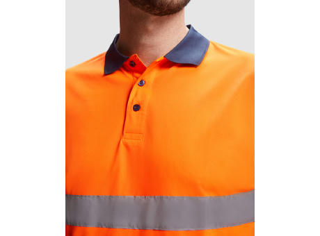 AV POLARIS POLO SHIRT S/L NAVY BLUE/FLUOR ORANGE